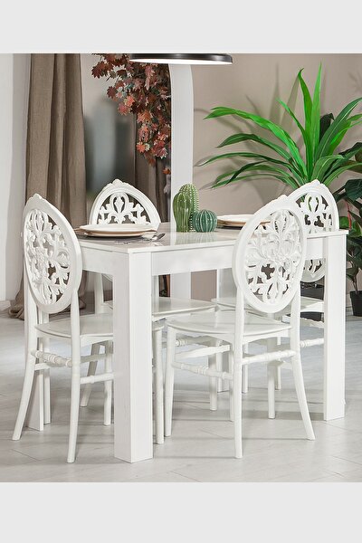 Home Arda Masa / Venüs Sandalye Mutfak Masa Takımı- Beyaz