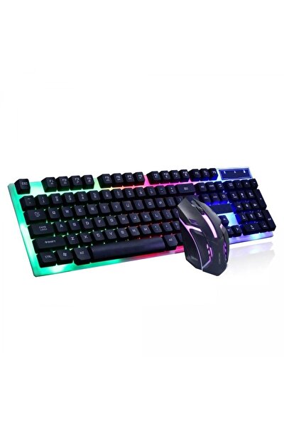 Kablolu Led Işıklı Oyuncu Klavye & Mouse Seti