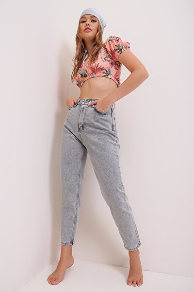Jeans - Gray - Mom