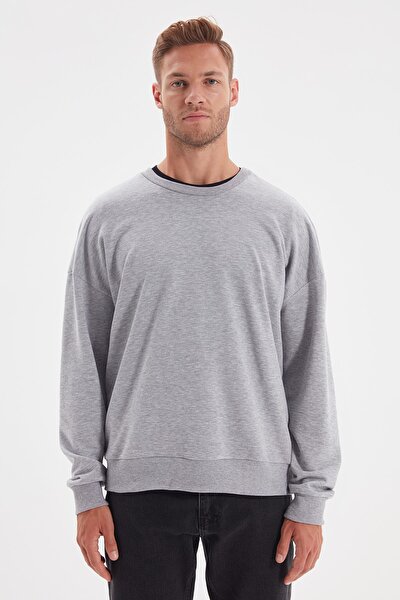 Sweatshirt - Gray - Oversize