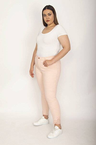 Plus Size Pants - Pink - Skinny