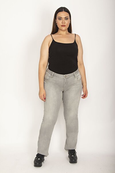 Plus Size Pants - Gray - Straight