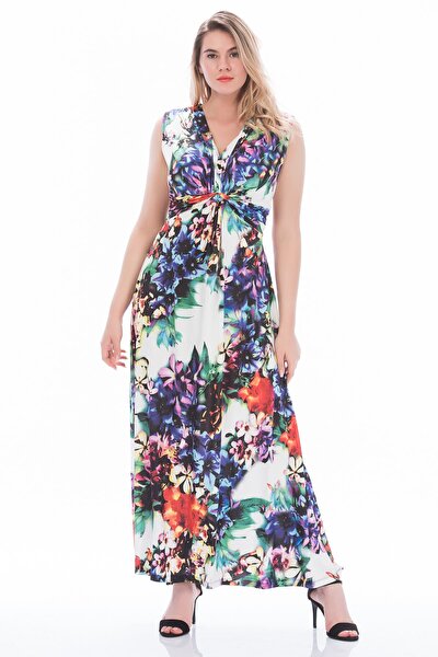 Plus Size Dress - Multi-color - Basic