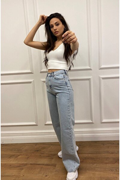 Extra long straight leg jeans 