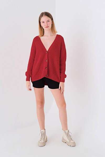 Strickjacke - Rot - Regular Fit