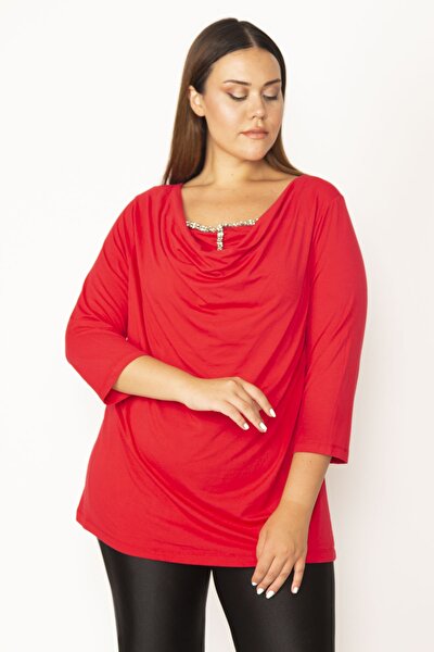 Plus Size Blouse - Red - Regular fit