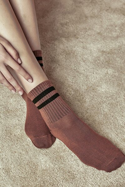 Tarçın Siyah Cool Soket Çorap 2li