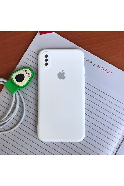 Iphone X/xs Uyumlu Logolu Lansman Içi Kadife Silikon Kılıf