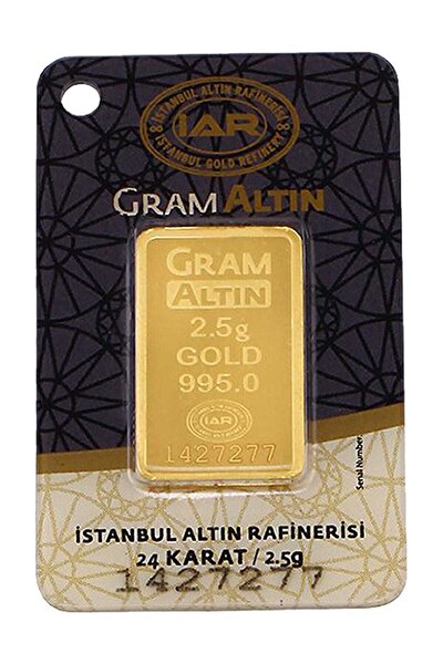 2,5 Gram Külçe Gram Altın IAR 24 Ayar K000001