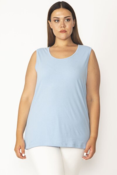 Große Größen in Bluse - Blau - Regular Fit