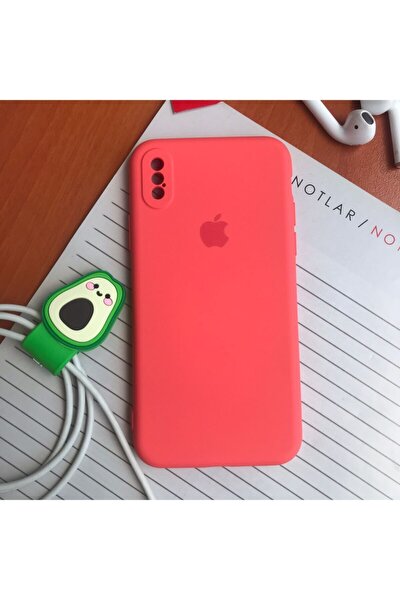 Iphone X/xs Uyumlu Logolu Lansman Kılıf Ve Kablo Toparlayıcı