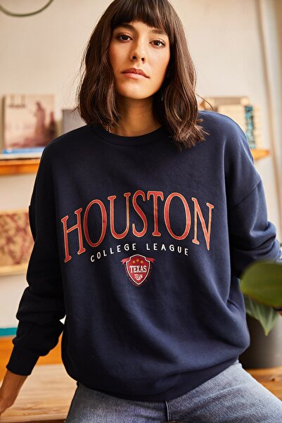 Sweatshirt - Navy blue - Relaxed fit