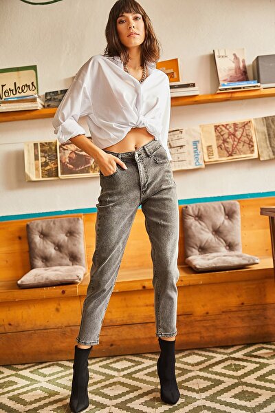 Jeans - Gray - Mom