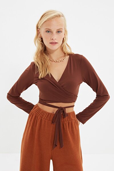 Blouse - Brown - Slim fit