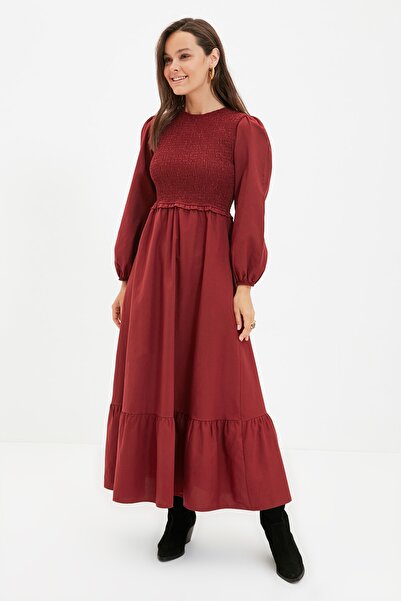 Dress - Burgundy - Smock dress