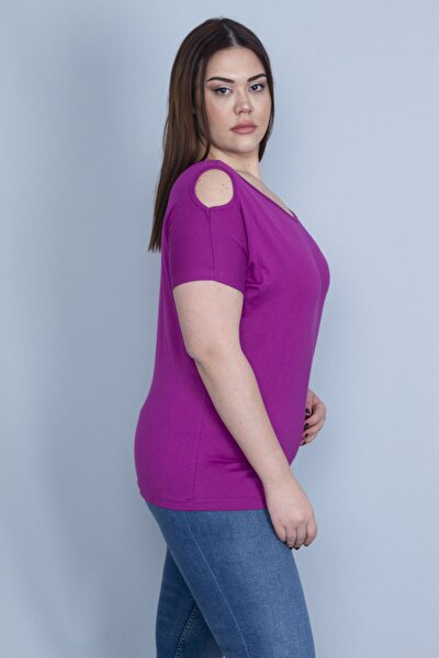 Plus Size Blouse - Purple - Regular fit