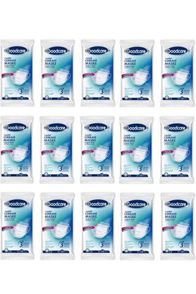 goodcare lastikli cerrahi maske 3 katli 10 lu 24 pakette 240 adet fiyati yorumlari trendyol