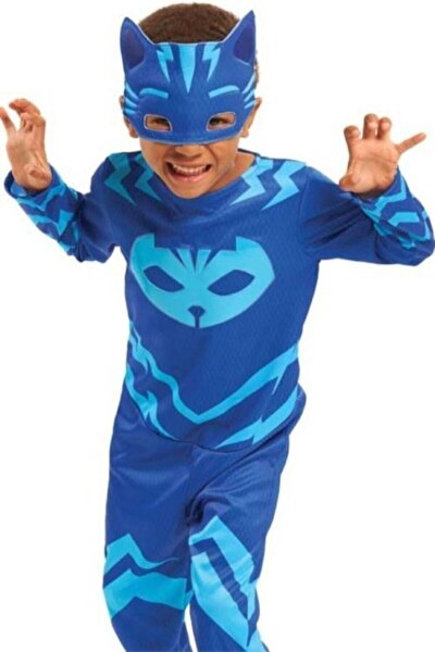 Gokmen Tekstil Pija Maskeliler Kedi Cocuk Mavi 2 Maskeli Pelerinli Kostum Pj Masks Kostumu Fiyati Yorumlari Trendyol
