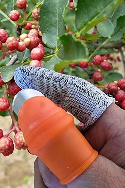 Hty Silikon Parmak Koruyucu Meyve Toplama Aracı Bahçe Kesme Bıçak Eldiven