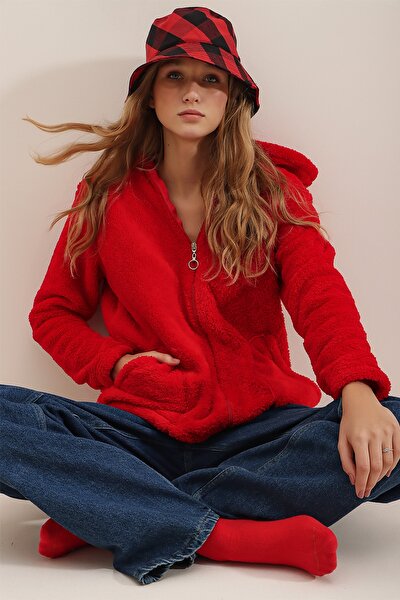 Sweatshirt - Rot - Oversized