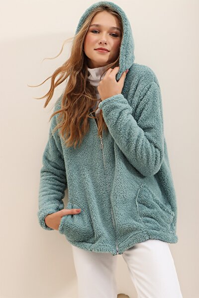 Sweatshirt - Türkis - Oversized