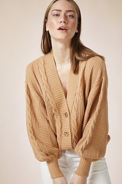 Strickjacke - Beige - Oversized