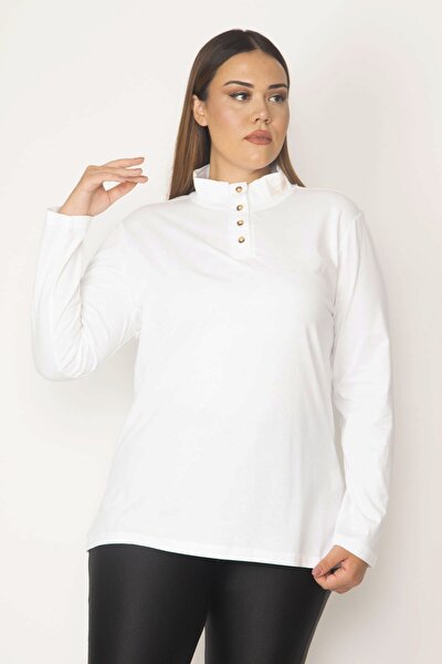 Plus Size Blouse - White - Relaxed fit