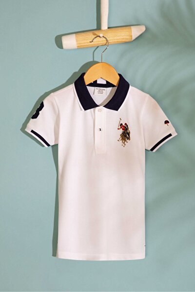 U S Polo Assn Beyaz Erkek Cocuk T Shirt Trendyol