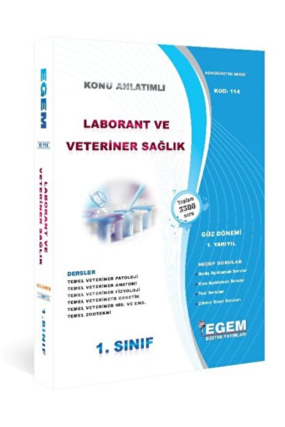 Egem Yayinlari 1 Sinif Laborant Ve Veteriner Saglik Cikmis Sinav Sorulari 2012 2018 Bahar Donemi 2 Yariyil Fiyati Yorumlari Trendyol