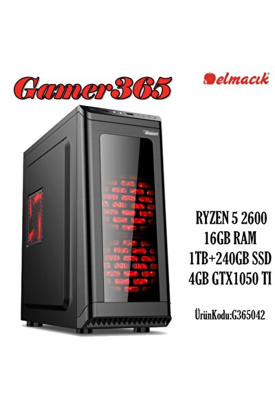 Gamer 365 Ryzen 5 2600 16gb 1tb 240gb Ssd 4gb Gtx1050 Ti Masaustu Pc G365042 Trendyol