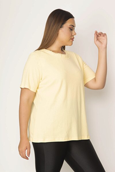Plus Size Blouse - Yellow - Regular fit