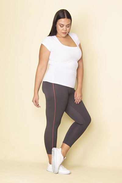 Plus Size Leggings - Gray - Normal Waist