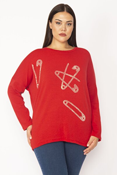 Plus Size Tunic - Red - Relaxed fit