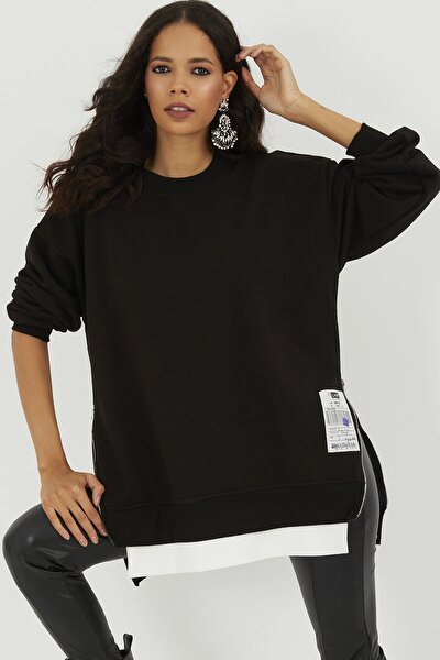 Sweatshirt - Black - Relaxed fit