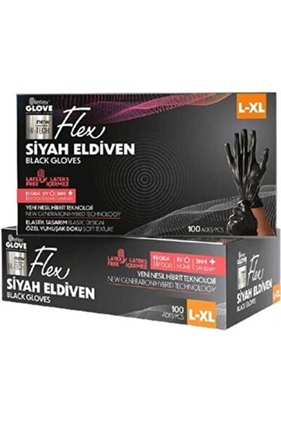 Flex Glove Pudrasız 100 Lü Siyah / L- Xl Beden Eldvn022