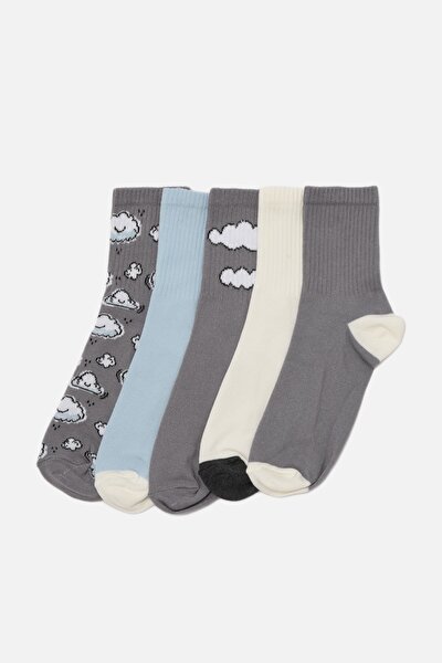 Socks - Gray - 5 pack