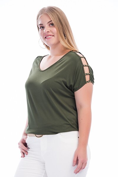 Plus Size Blouse - Khaki - Regular fit