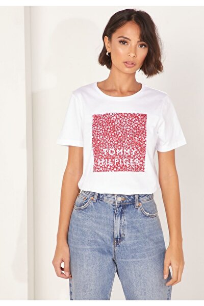 Contrast Logo Organic Cotton Woman T-shirt
