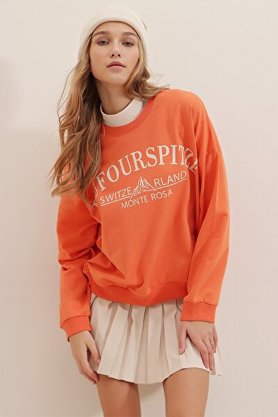 Sweatshirt - Orange - Oversize