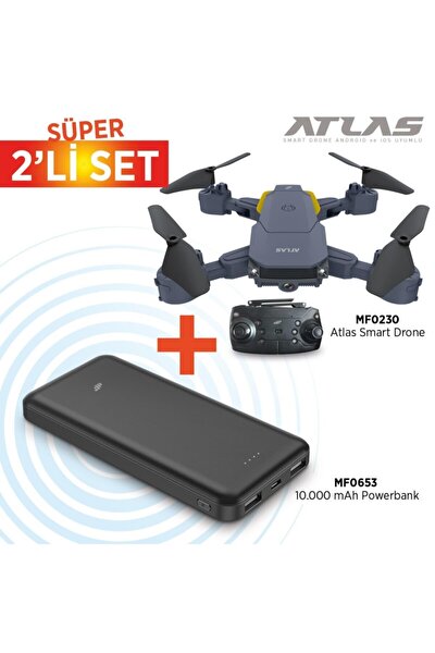 Atlas 0230 Smart Drone + 0653 10000 Mah Powerbank