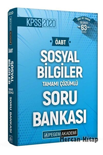Pegem A Yayincilik Hazirlik Kitaplari Pegem 2020 Kpss Oabt Sosyal Bilgiler Tamami Cozumlu Soru Bankasi Trendyol