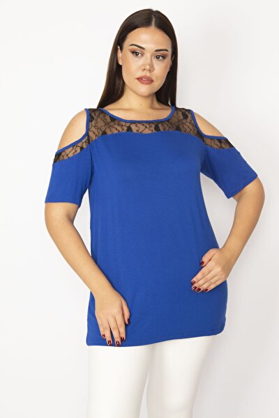 Plus Size Blouse - Blue - Relaxed