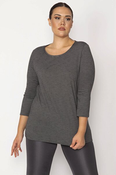 Plus Size Blouse - Gray - Relaxed