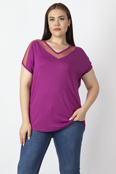 Plus Size Blouse - Blue - Regular fit