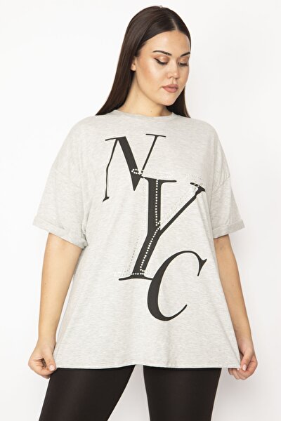 Plus Size Blouse - Gray - Regular fit