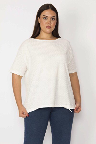 Plus Size Blouse - Ecru - Relaxed fit