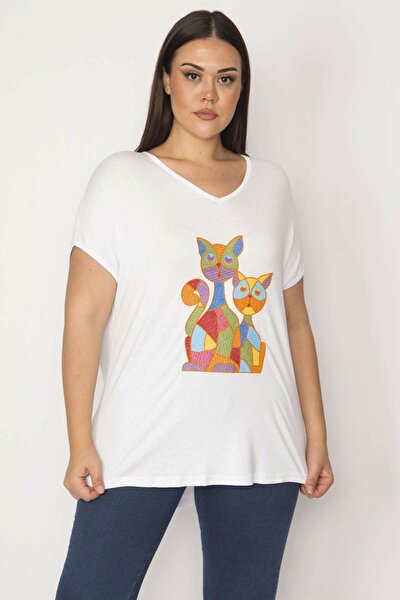 Plus Size Blouse - White - Regular fit