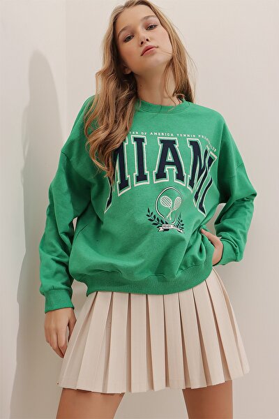 Sweatshirt - Grün - Regular Fit