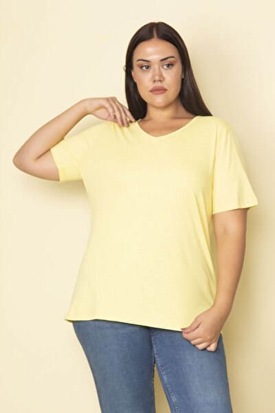 Plus Size Blouse - Yellow - Regular fit