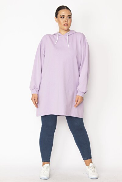 Plus Size Sweatshirt - Purple - Regular fit